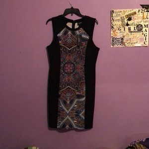 Size L Nicole by Nicole Miller Black Fitted Dress